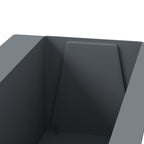 Jardineras para europalés 12 uds PP gris 36x13,5x9,5 cm