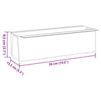 Jardineras para europalés 12 uds PP gris 36x13,5x9,5 cm