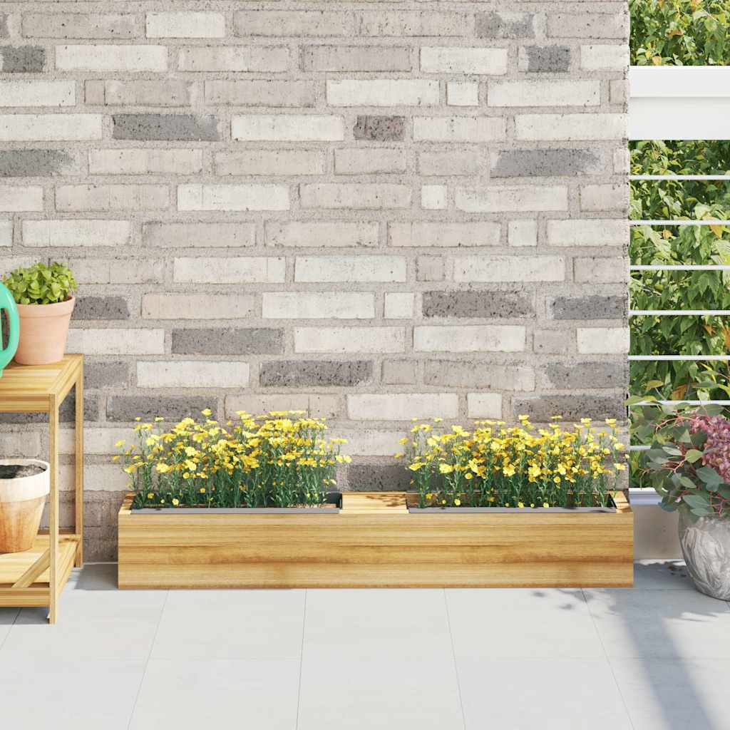 Jardineras para europalés 12 uds PP gris 36x13,5x9,5 cm