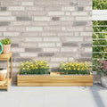 Jardineras para europalés 12 uds PP gris 36x13,5x9,5 cm