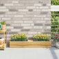 Jardineras para europalés 12 uds PP gris 36x13,5x9,5 cm