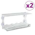 Comedero de pájaros para ventanas 2 uds acrílico 30x12x15 cm