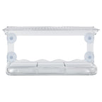Comedero de pájaros para ventanas 2 uds acrílico 30x12x15 cm