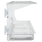 Comedero de pájaros para ventanas 2 uds acrílico 30x12x15 cm