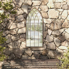 Espejo de jardín arena hierro para exterior 100x45 cm
