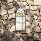 Espejo de jardín arena hierro para exterior 100x45 cm