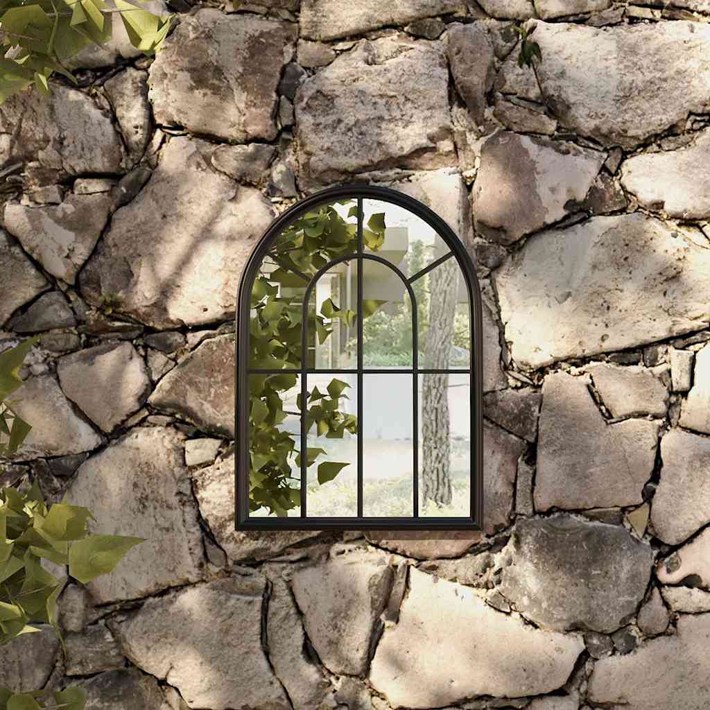 Espejo de jardín arena hierro para exterior 100x45 cm