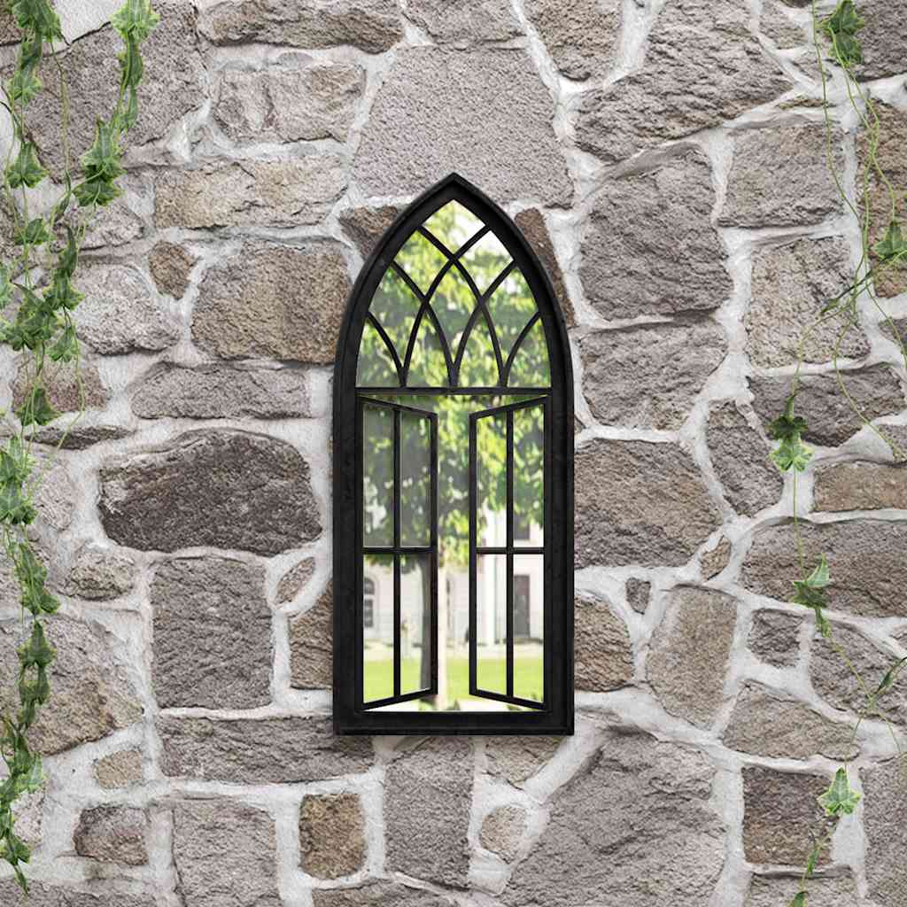 Espejo de jardín arena hierro para exterior 100x45 cm
