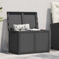 Garden storage box 180 L PP wood look grey