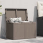 Garden storage box 180 L PP wood look grey