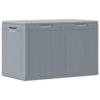 Caja de almacenaje para jardín 180 L PP aspecto madera gris