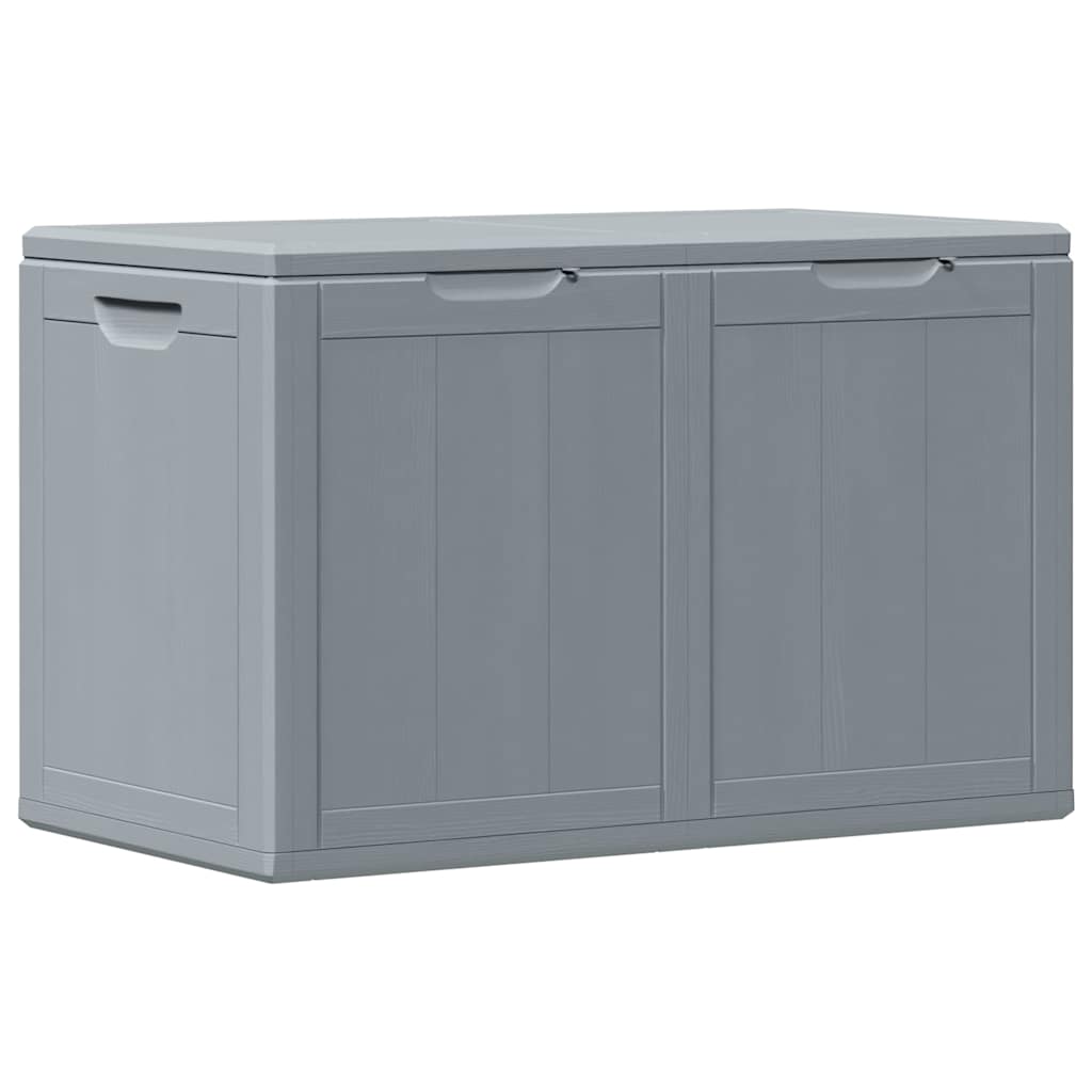 Caja de almacenaje para jardín 180 L PP aspecto madera gris