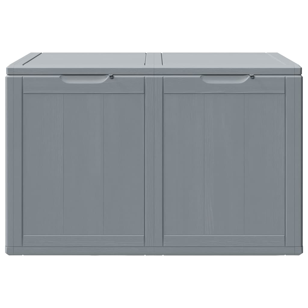 Caja de almacenaje para jardín 180 L PP aspecto madera gris