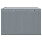 Caja de almacenaje para jardín 180 L PP aspecto madera gris