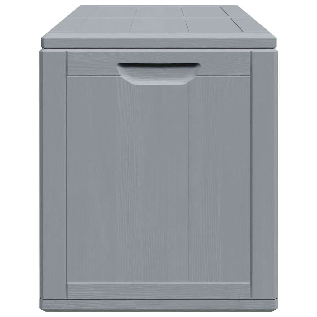 Caja de almacenaje para jardín 180 L PP aspecto madera gris