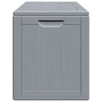 Caja de almacenaje para jardín 180 L PP aspecto madera gris