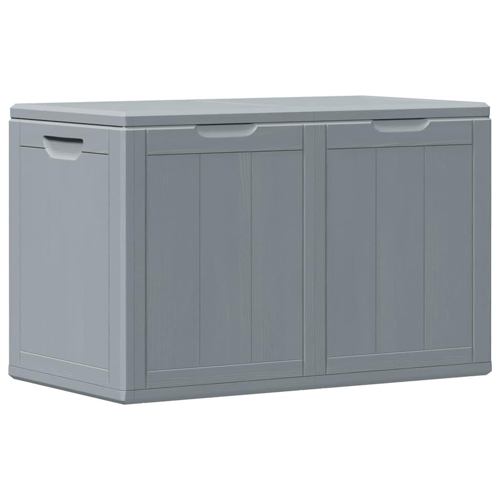 Caja de almacenaje para jardín 180 L PP aspecto madera gris