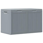Caja de almacenaje para jardín 180 L PP aspecto madera gris