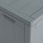 Caja de almacenaje para jardín 180 L PP aspecto madera gris