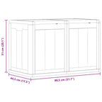 Caja de almacenaje para jardín 180 L PP aspecto madera gris