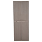 Armario almacenaje de jardín PP apariencia madera 65x45x172 cm