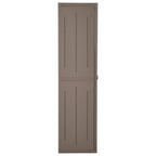 Armario almacenaje de jardín PP apariencia madera 65x45x172 cm