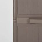 Armario almacenaje de jardín PP apariencia madera 65x45x172 cm