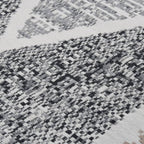 Alfombra de algodón negra y gris 120x180 cm