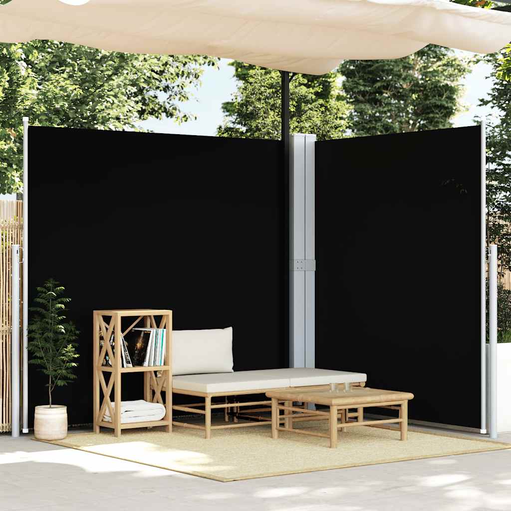 Retractable anthracite side awning 117x1200 cm