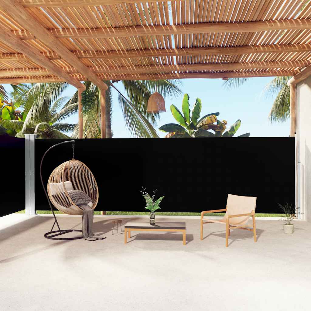 Retractable anthracite side awning 117x1200 cm