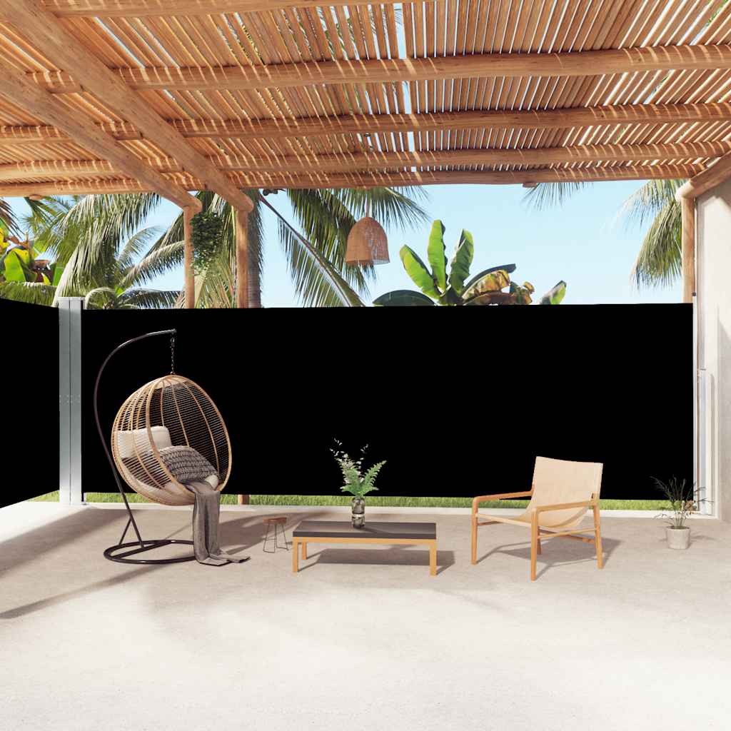 Retractable anthracite side awning 117x1200 cm