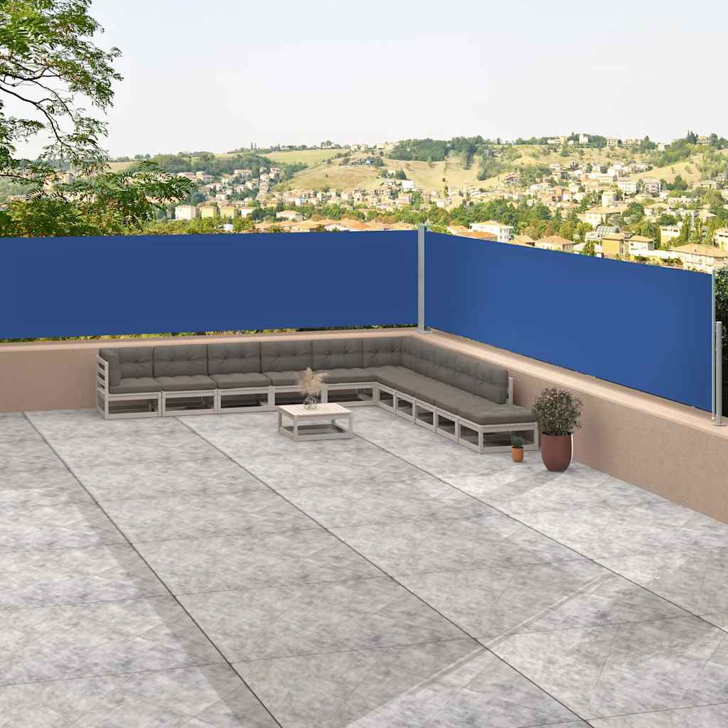 Retractable anthracite side awning 117x1200 cm