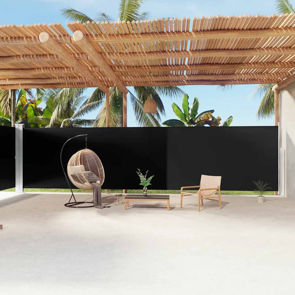 Retractable anthracite side awning 117x1200 cm