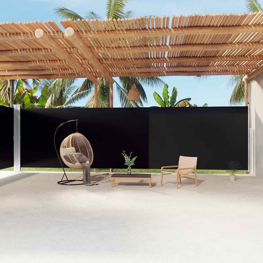 Retractable anthracite side awning 117x1200 cm