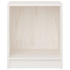 Mesita de noche 2 uds madera de pino blanco 35,5x33,5x41,5 cm