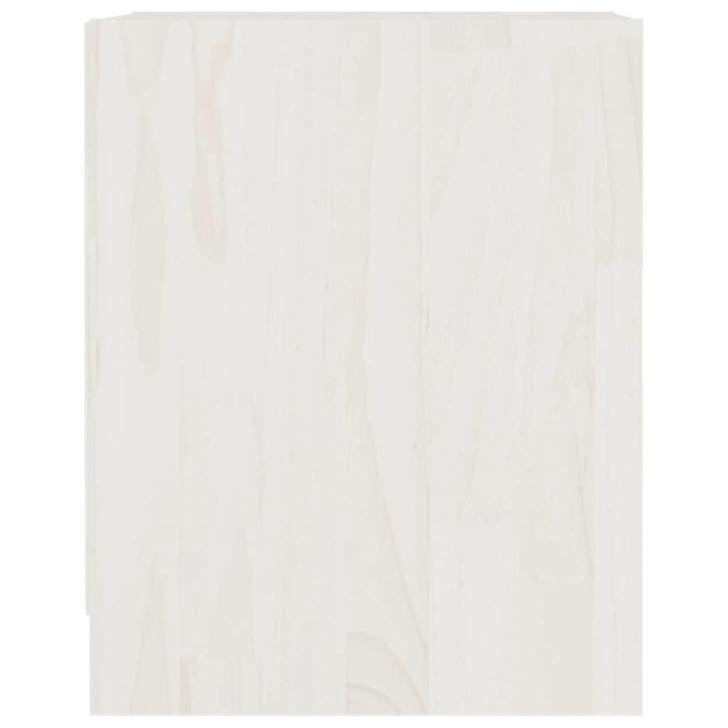 Mesita de noche 2 uds madera de pino blanco 35,5x33,5x41,5 cm