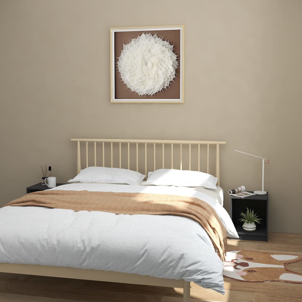 Mesita de noche 2 uds madera de pino blanco 35,5x33,5x41,5 cm