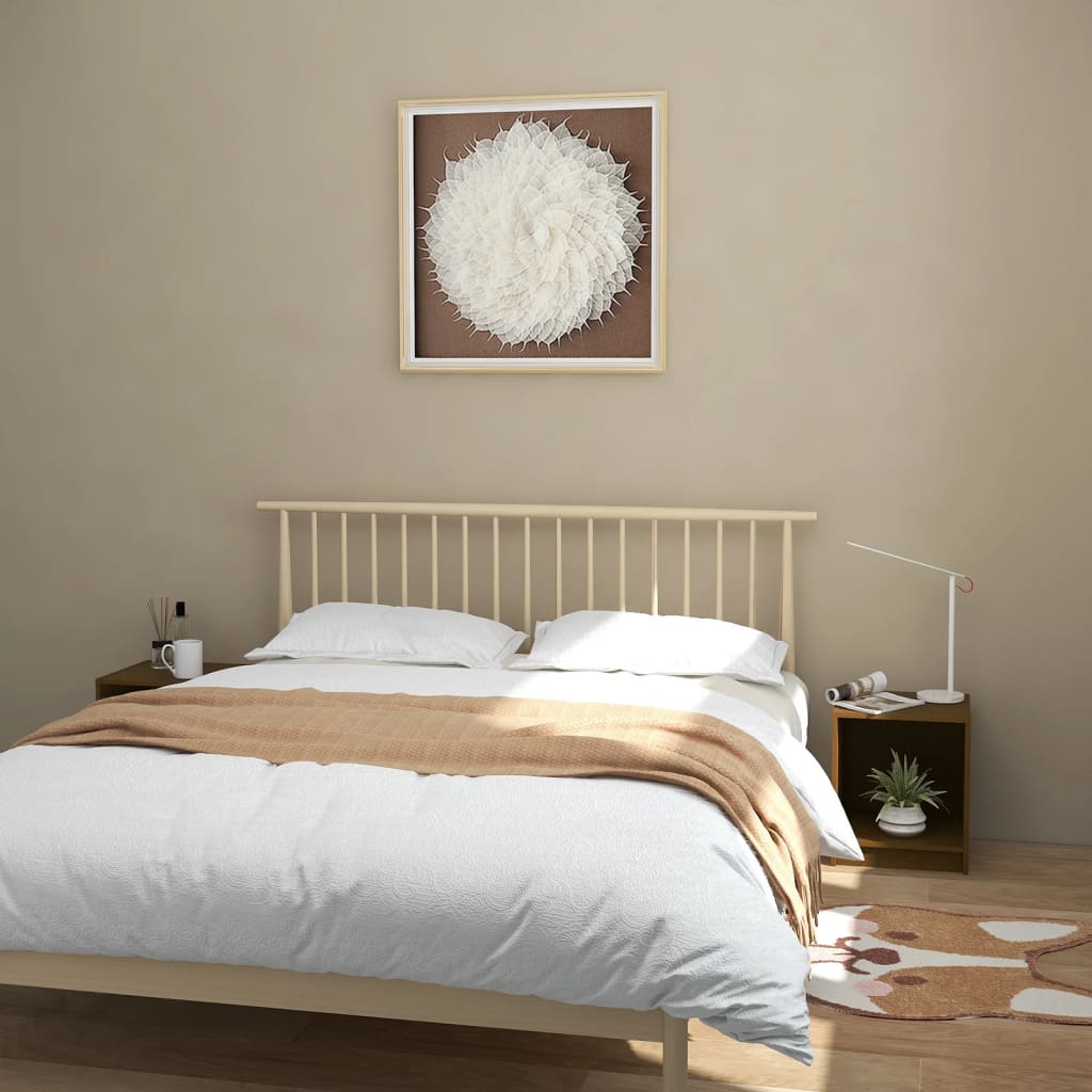 Mesas de Cabeceira 2 pcs madeira de pinho branco 35,5x33,5x41,5 cm
