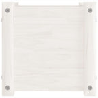 Jardinera de madera maciza de pino blanco 31x31x31 cm