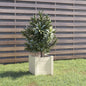 Solid white pine planter 31x31x31 cm