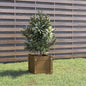 Solid white pine planter 31x31x31 cm