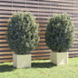 Jardineras 2 uds madera maciza de pino 31x31x31 cm