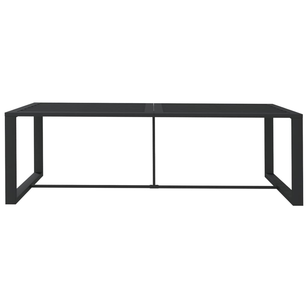 Mesa de comedor de jardín aluminio gris antracita 120x60x66cm