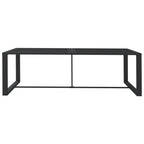 Mesa de comedor de jardín aluminio gris antracita 120x60x66cm