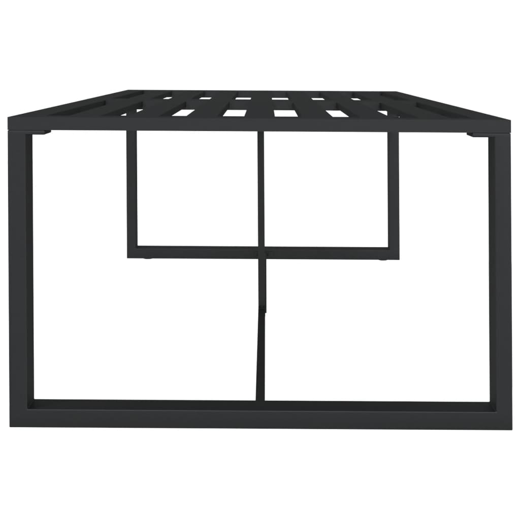 Mesa de comedor de jardín aluminio gris antracita 120x60x66cm