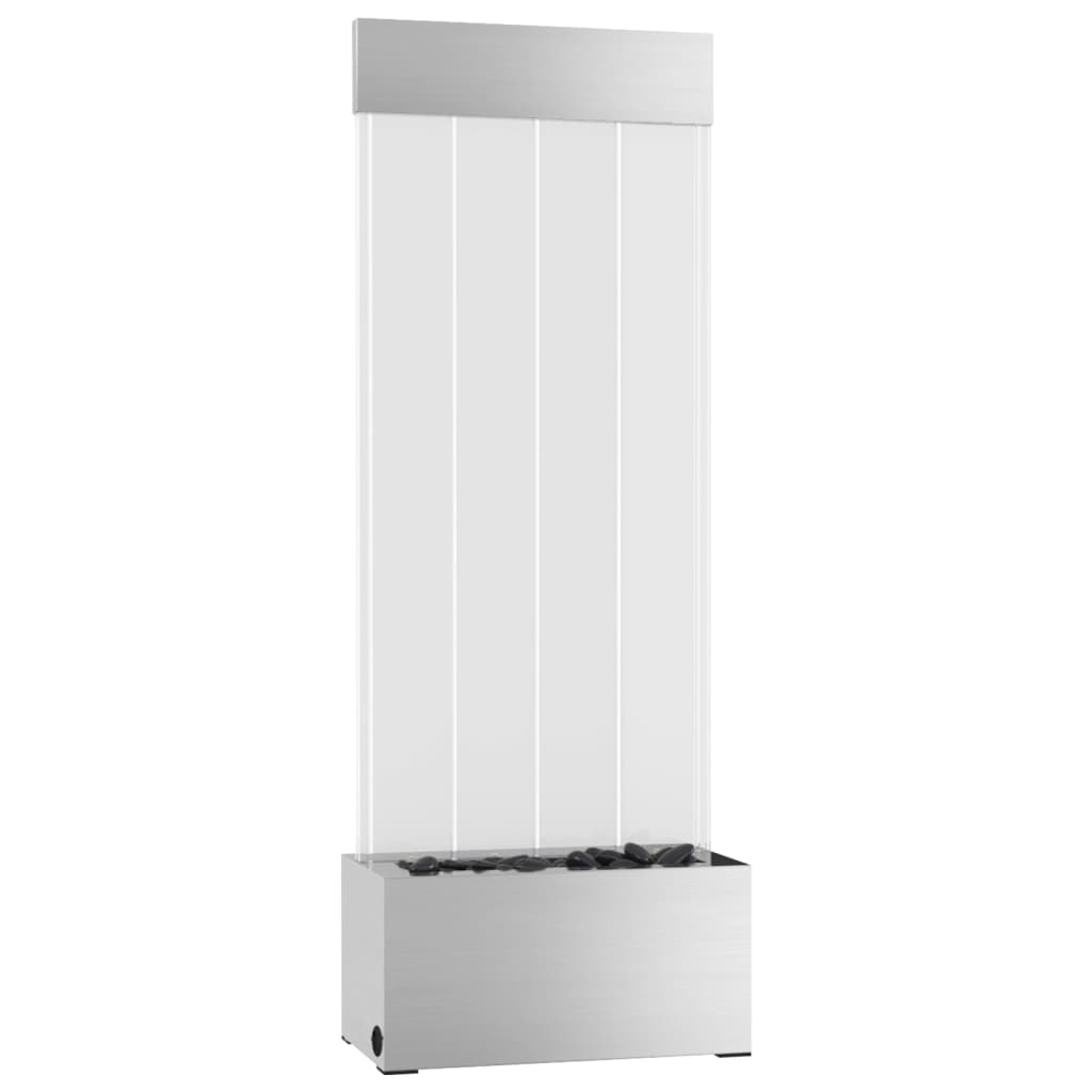 Columna burbujas LEDs RGB acero inoxidable acrílico 110 cm