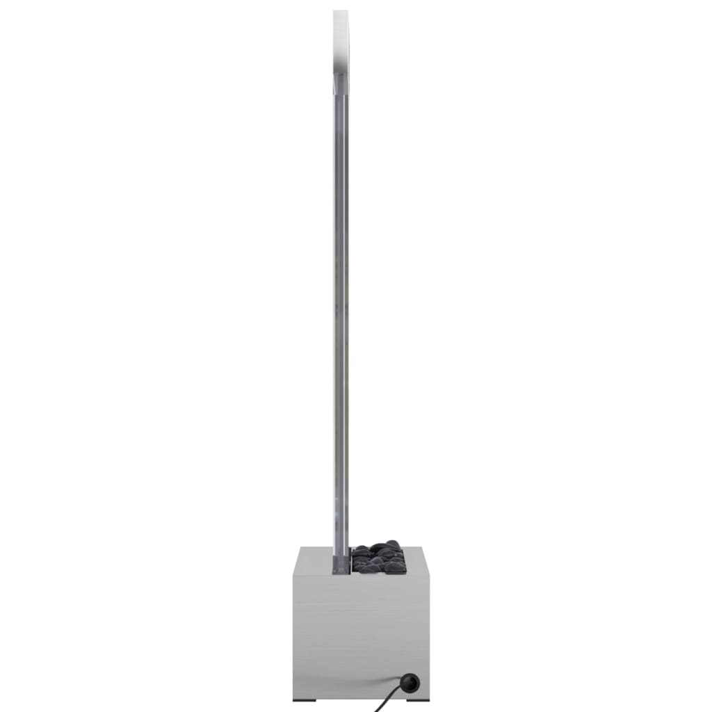 Columna burbujas LEDs RGB acero inoxidable acrílico 110 cm