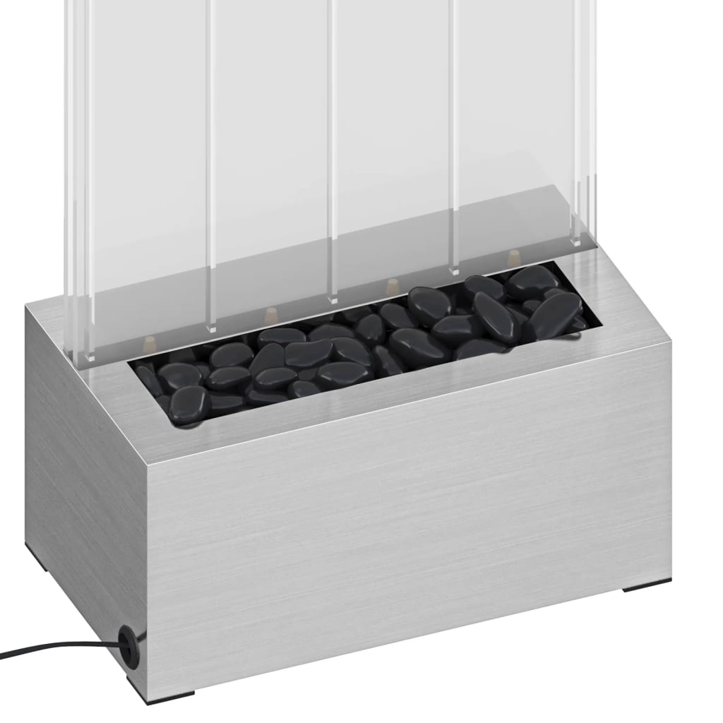 Columna burbujas LEDs RGB acero inoxidable acrílico 110 cm