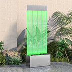 Columna burbujas LEDs RGB acero inoxidable acrílico 110 cm