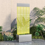 Columna burbujas LEDs RGB acero inoxidable acrílico 110 cm